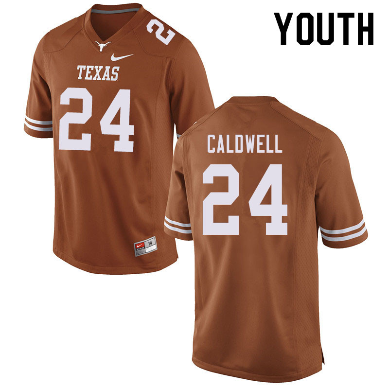Youth #24 Marques Caldwell Texas Longhorns College Football Jerseys Sale-Orange
